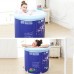 Bathtubs Freestanding Thickening Plastic Folding Bucket Home Adult tub Portable Inflatable (Color : Blue  Size : 65cm) - B07H7JJ6DW
